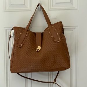 Giorgia Milani Made In Italy Italian Soft Lightweight Leather tote bag, Brown.